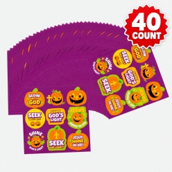 Christian Pumpkin Sticker Sheets - 40 Sheets